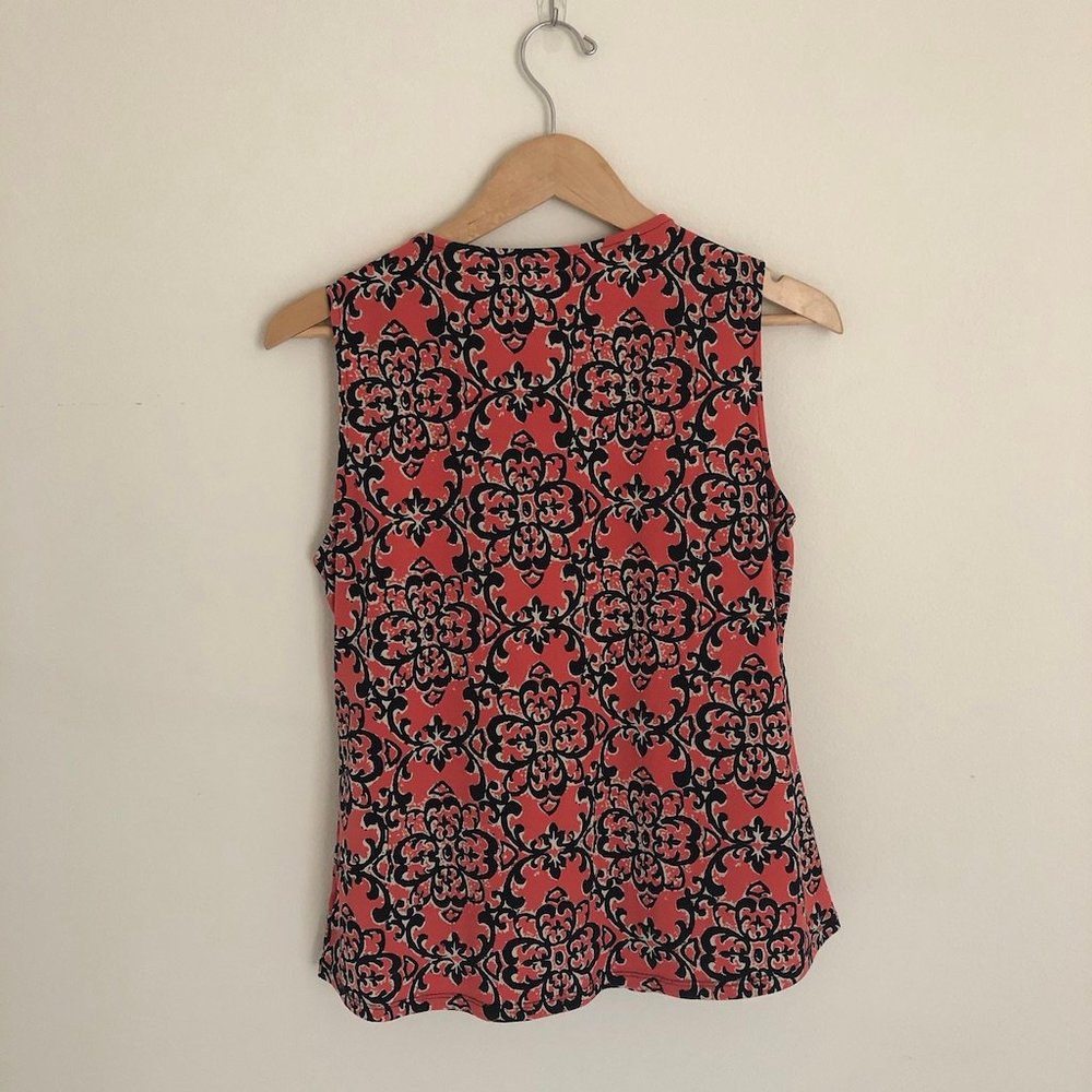 Liz Claiborne | Orange Sleeveless Blouse - Picture 3 of 4